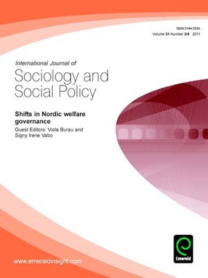 cover image of International Journal of Sociology and Social Policy, Volume 31, Issue 3 & 4